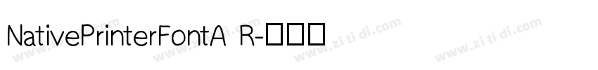 NativePrinterFontA R字体转换